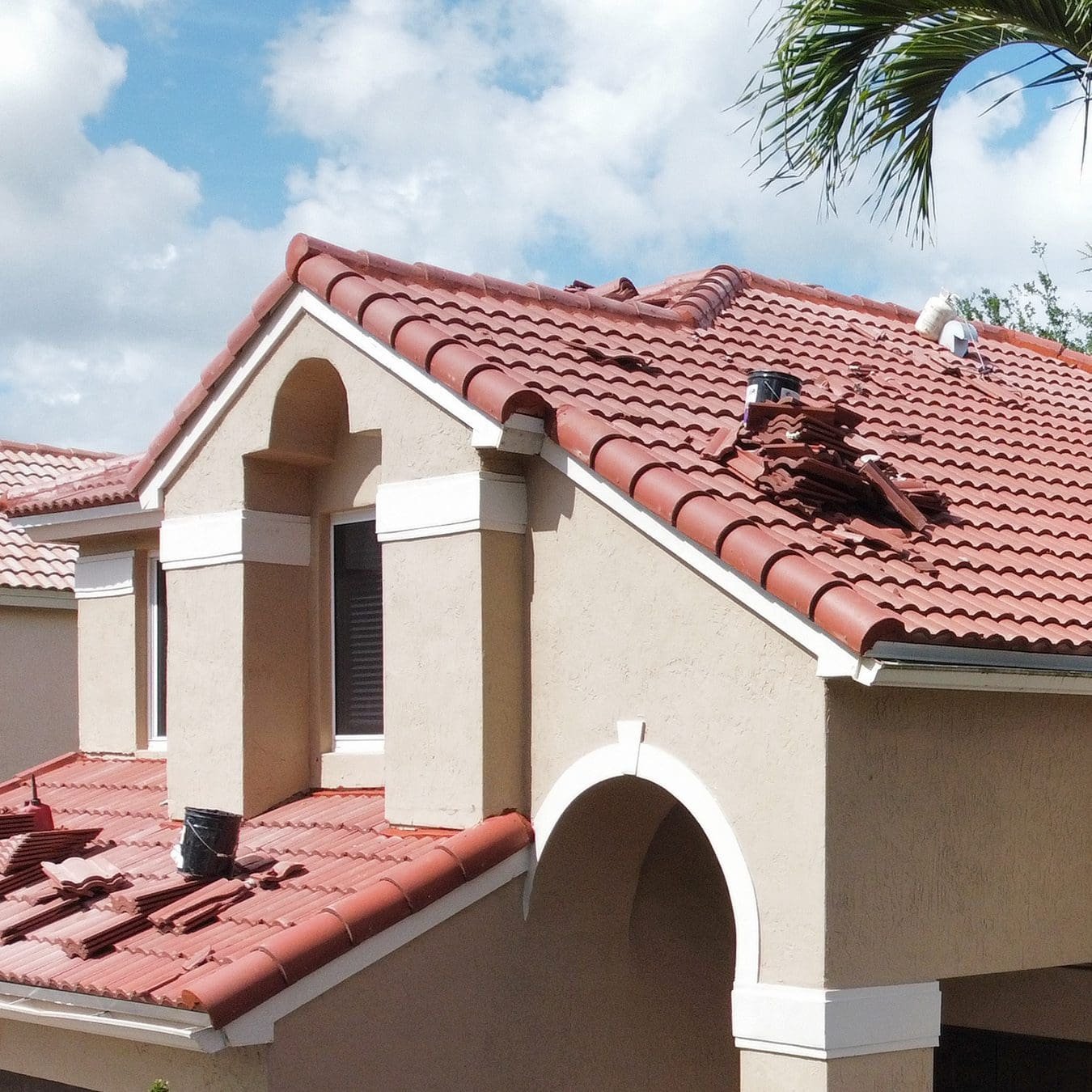 Tile roof installation in progress for one of our projects in Pembroke Pines